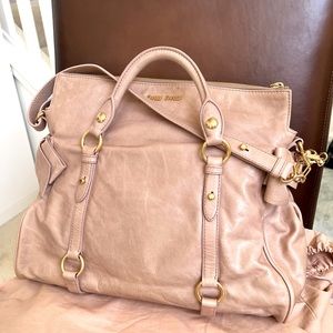 Miu Miu Vitello Lux Bow Satchel